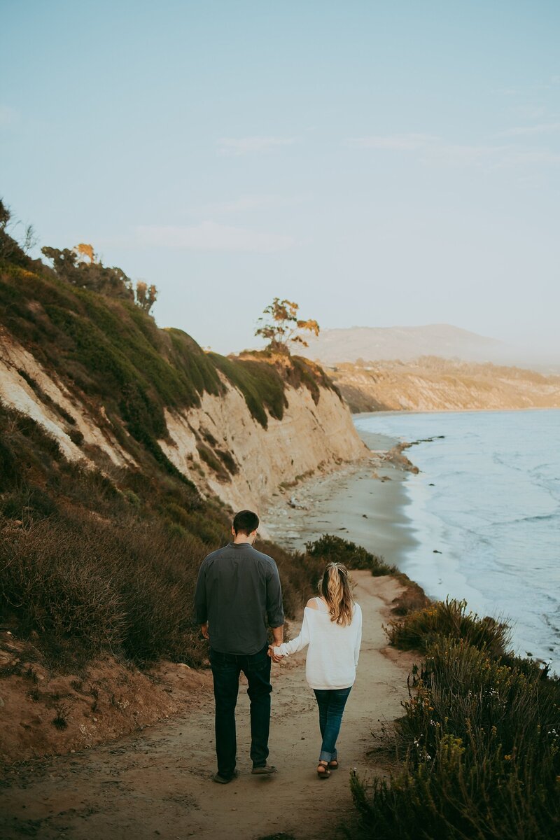 couple on the coastline