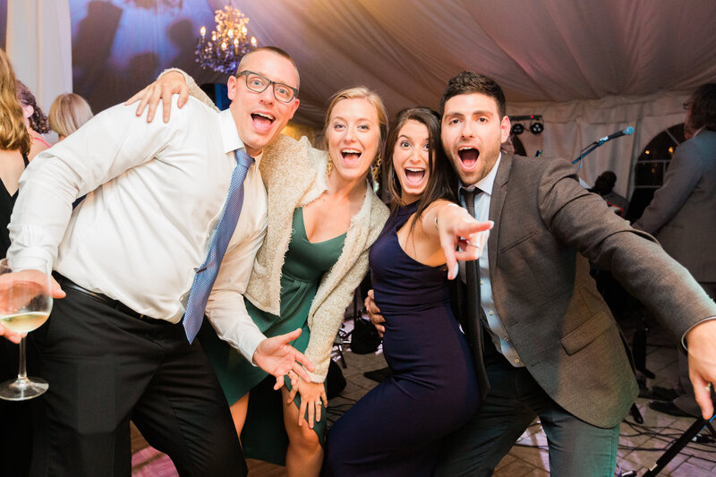 wedding guests dancing