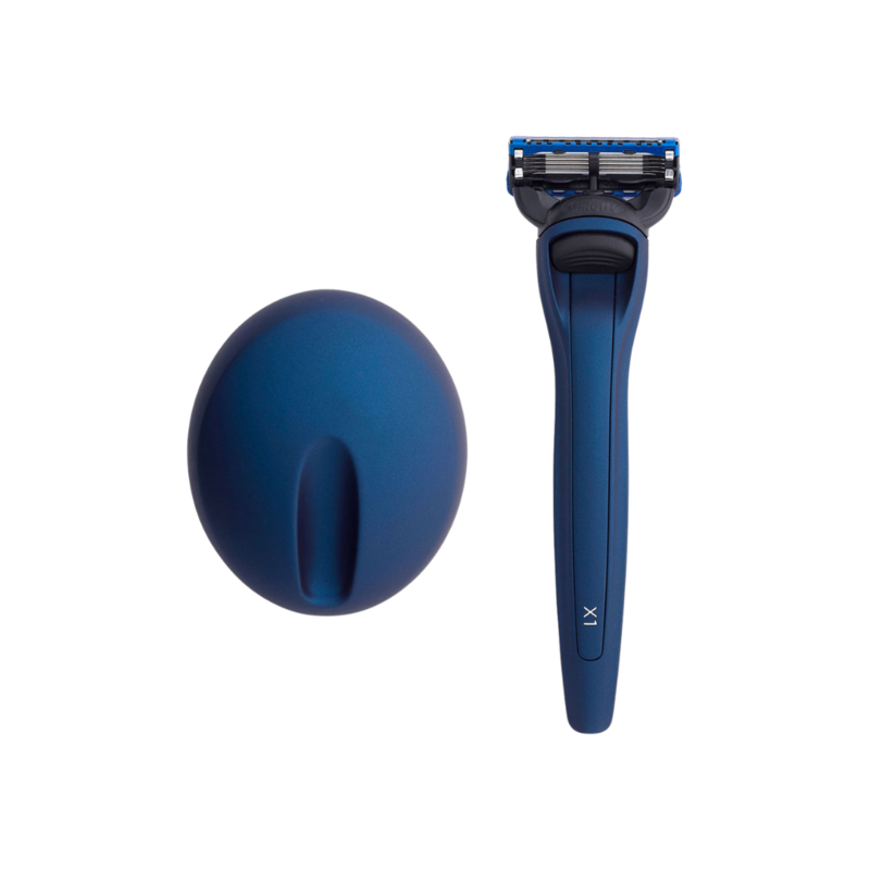 BOLIN WEBB X1 Matte Blue Razor and Stand Set