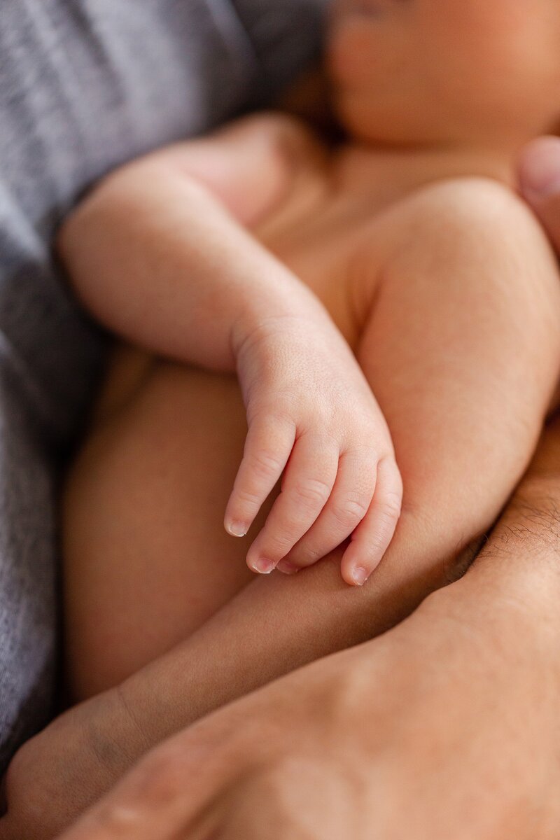 close-up of baby's hand