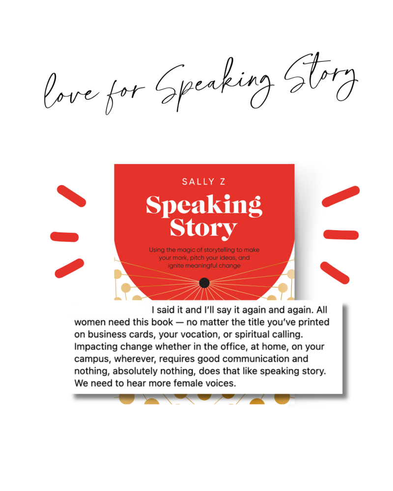 Sally Z award-winning speaker - Speaking Story ook