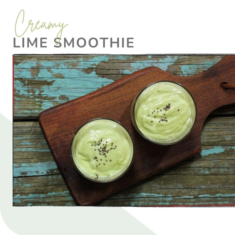Creamy lime smoothie