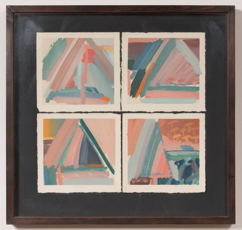 Four Sections 7 - oil on paper -  1982