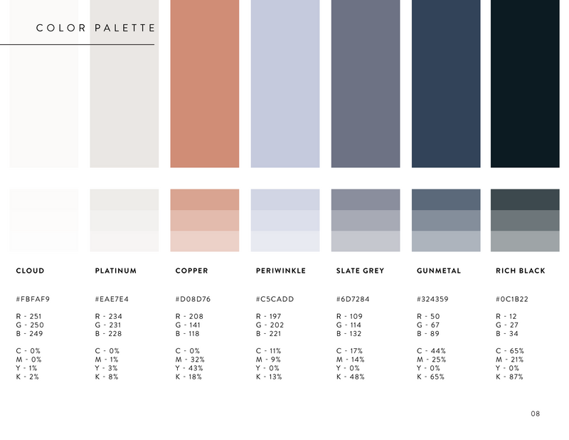 Plume & Flourish Brand Identity Style Guide_Color Palette