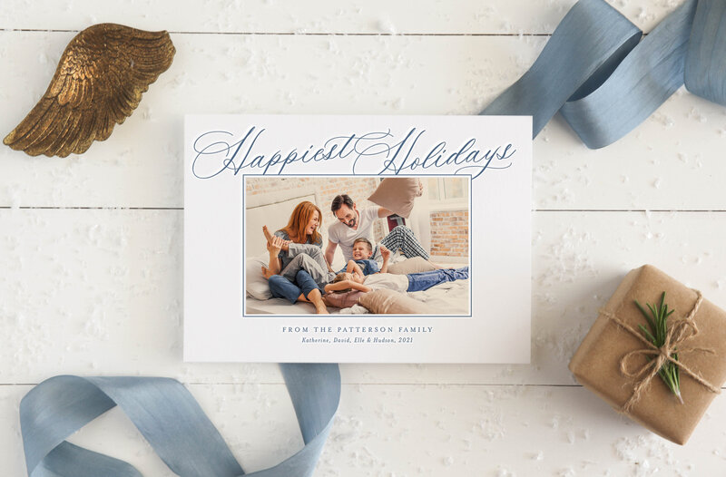 Letterpress holiday photo cards by Sweetly Said