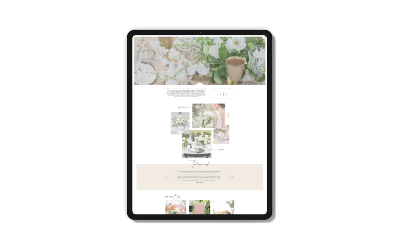 Screenshot of website design services for small business displaying various images and descriptions related to flowers and floral arrangement. The page header has a floral theme, showcasing texts and multiple images of flower setups throughout, perfect for highlighting website design services for small business.