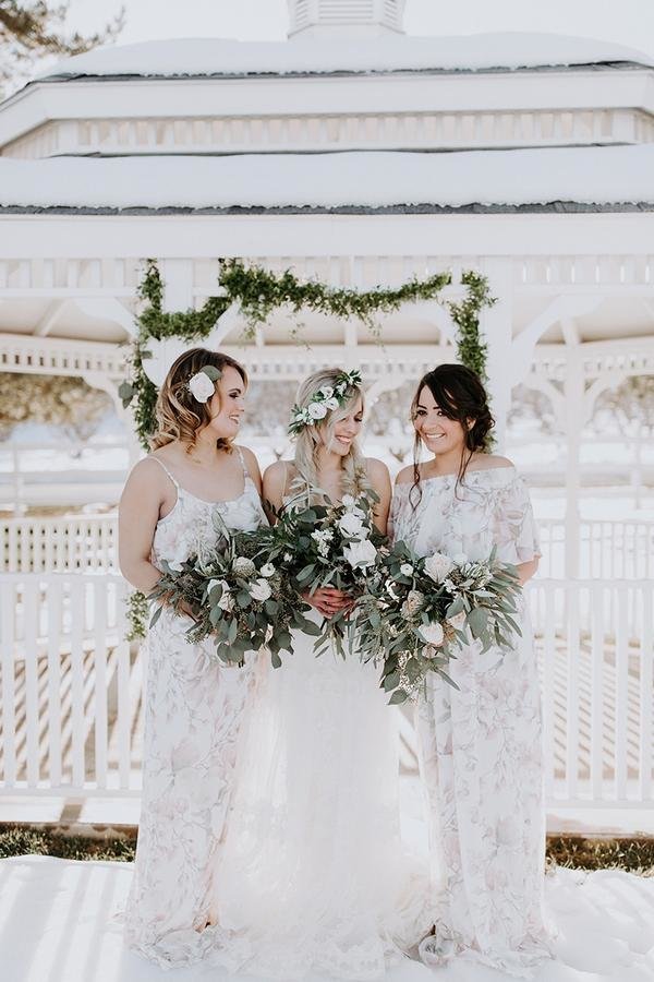 Winter White Wedding Stylized Shoot | Boho Winter Snow Covered Wonderland – Coeur D'Alene, WA | Tin Sparrow Events + Alex Lasota Photography