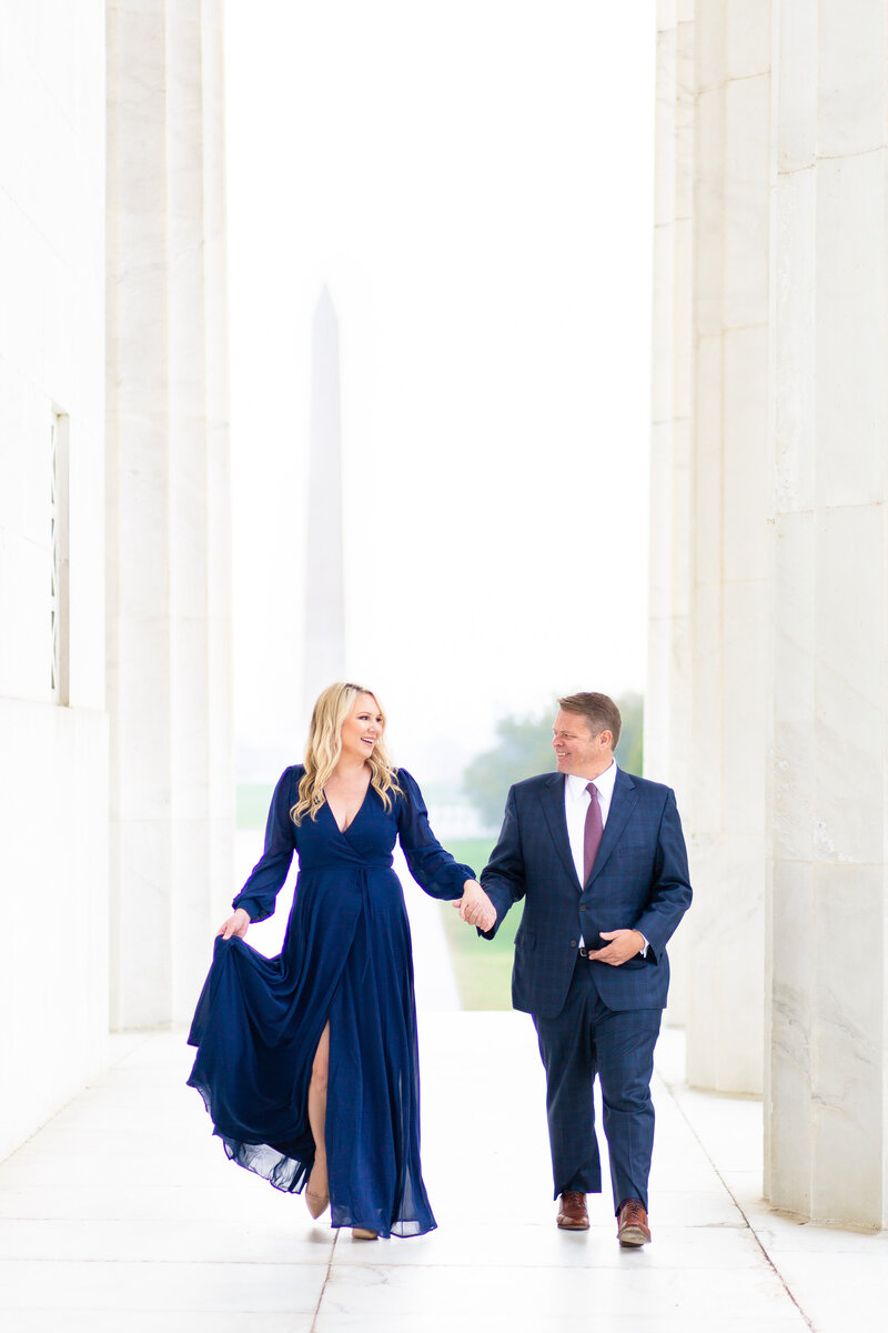 Lincoln Memorial Engagement Session - Washington DC Wedding Photographer - Brianna + Robert - Engagement Session-67