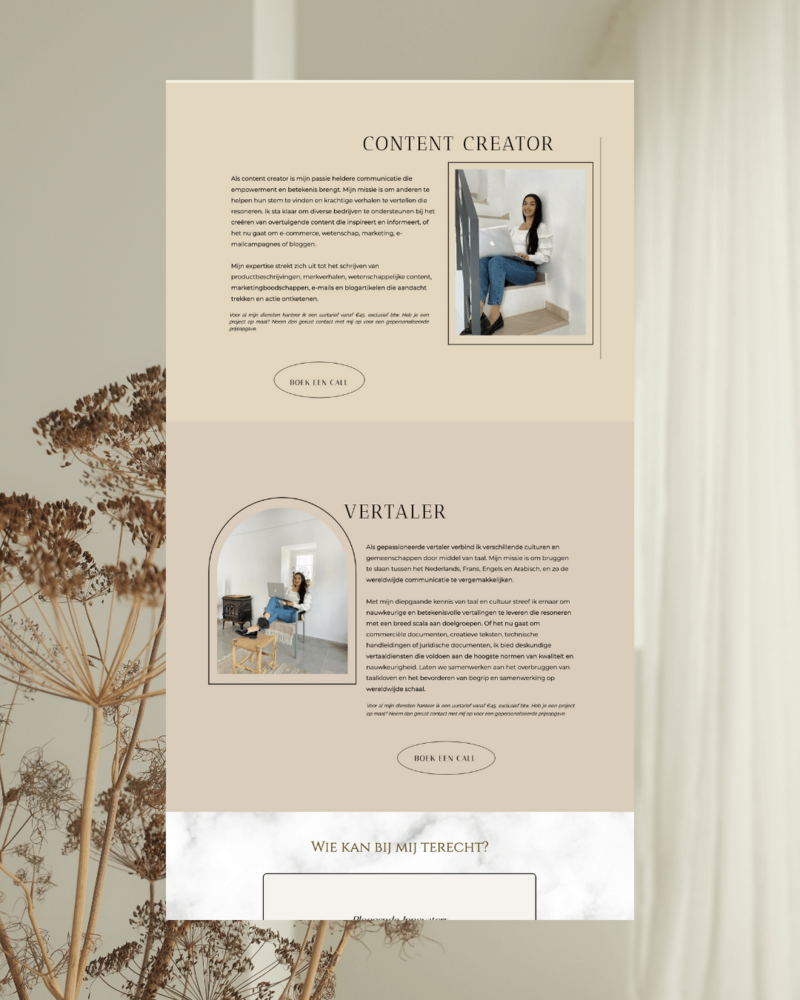 Webdesign, Branding, Business Coach, Vrouwelijke Ondernemers, Showit Websites, Custom Webdesign, Online Presence, Merkstrategie, Website die Converteert.