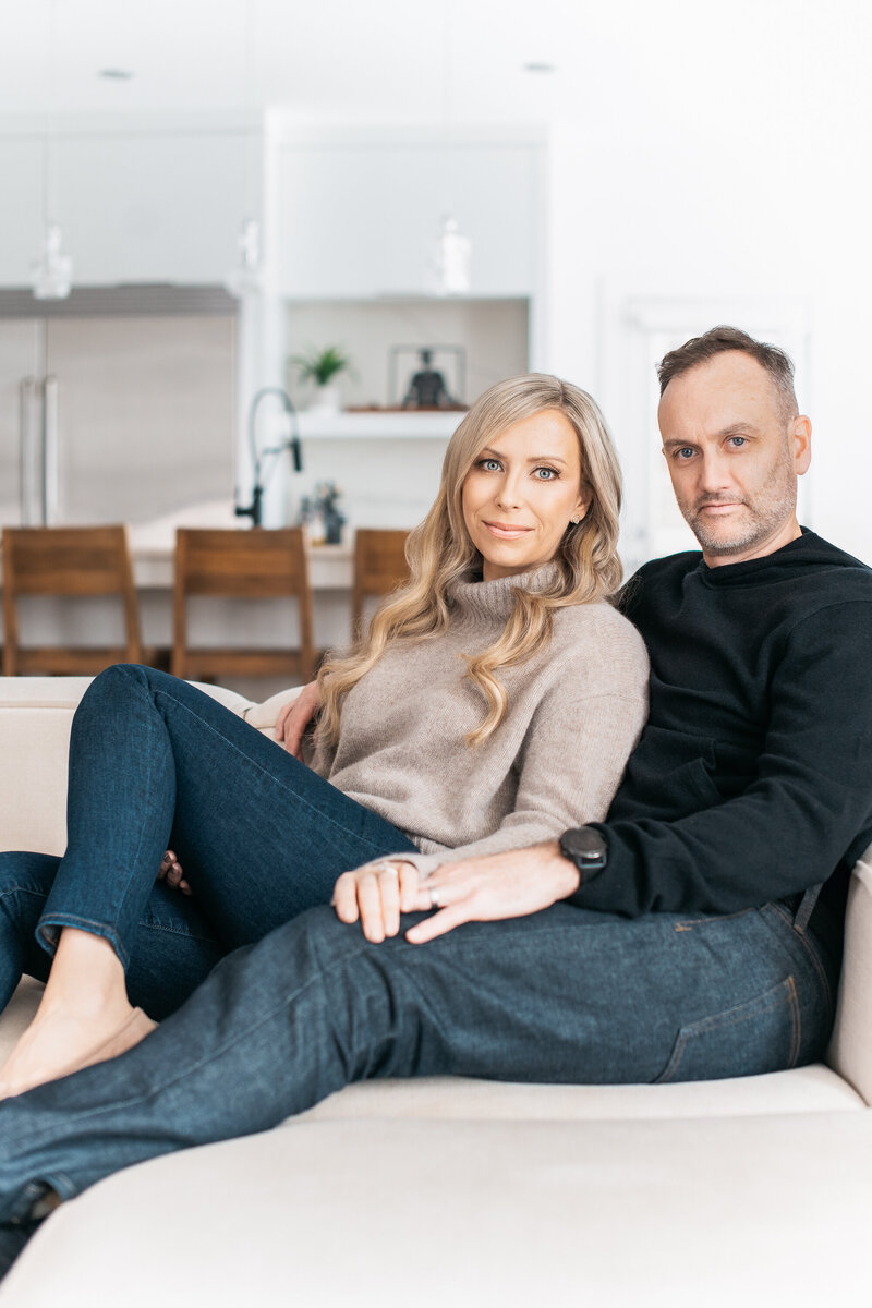 Man and woman sitting together smiling