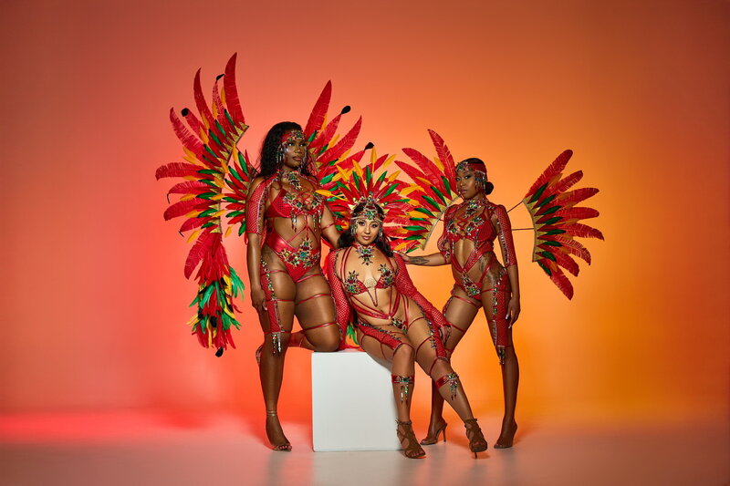 Female carnival costume for 2023. Register to play mas with Sunlime Mas
