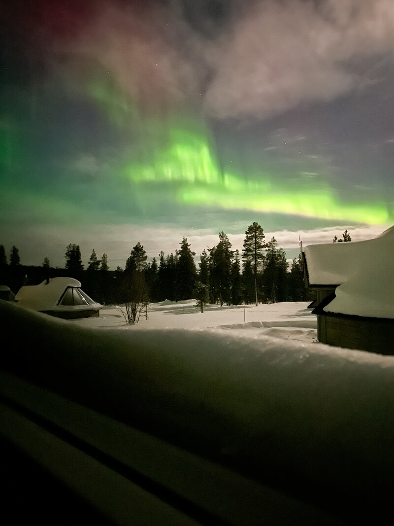 Saariselka Finland northern lights village northern lights 