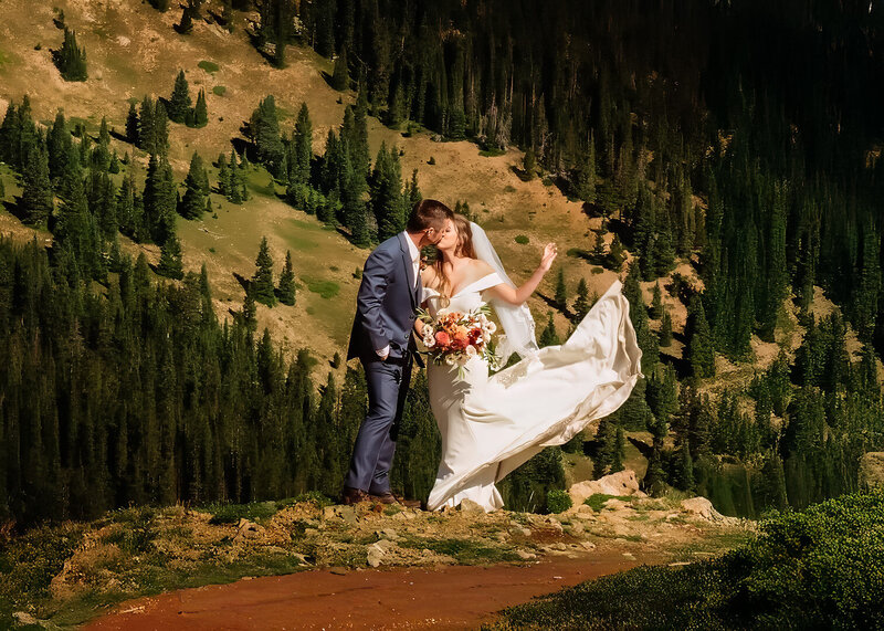 Elopement at the top of Loveland Pass in Colorado.
