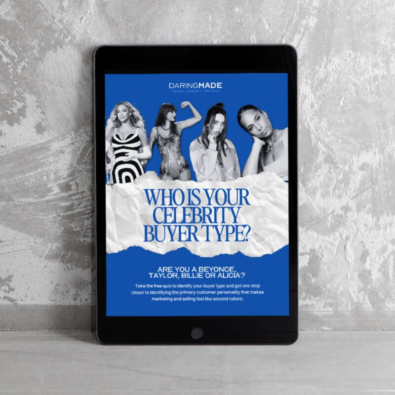 iPad with who is your celebrity buyer type cover