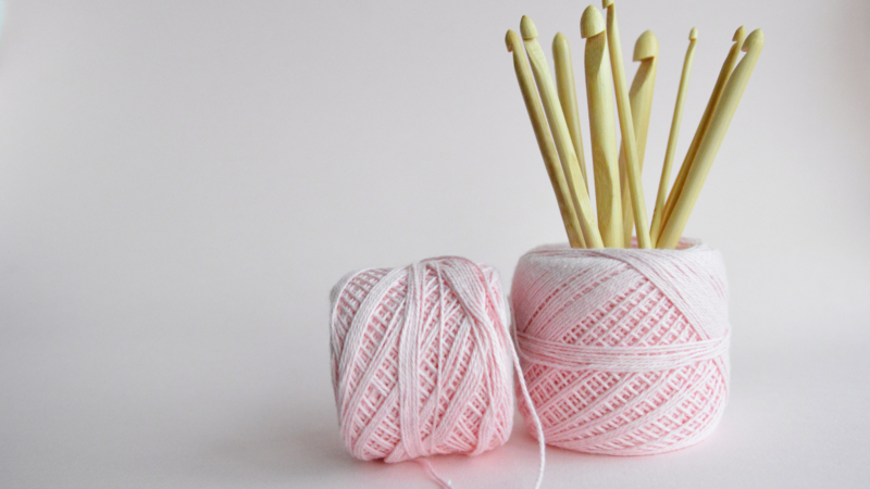 Pink yarn