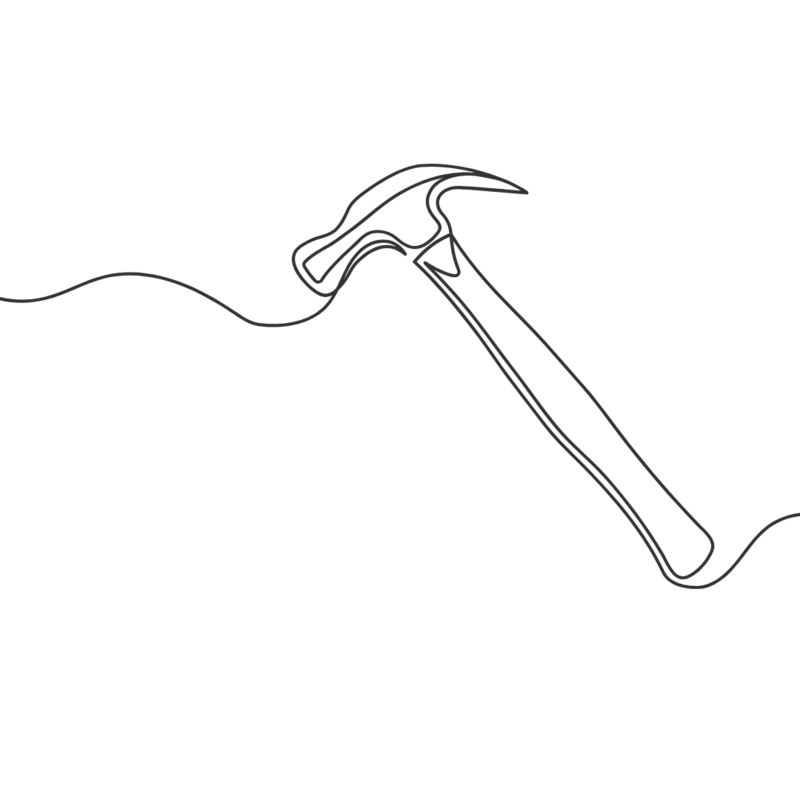 hammer line art.