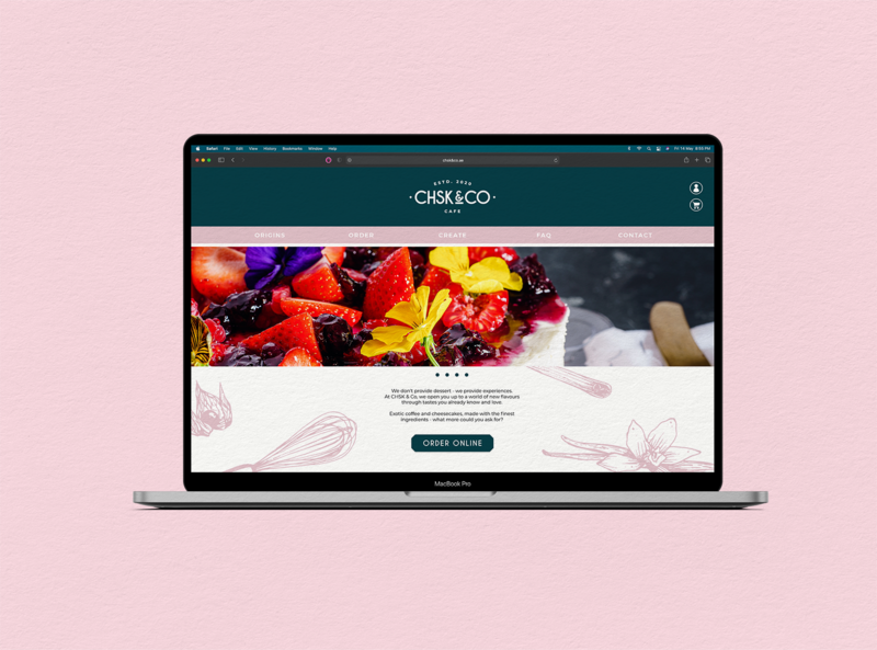 Website design for cafe