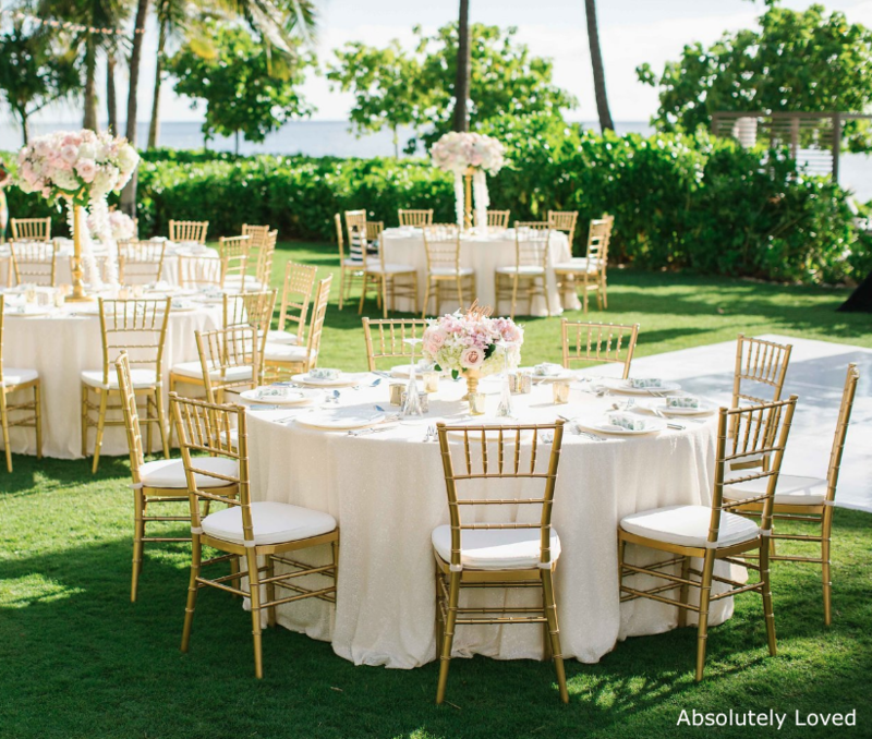 WM Gold chiavari chairs