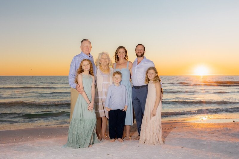 Family photo on Siesta Key Beach in Sarasota, Florida by Love and Style Photography