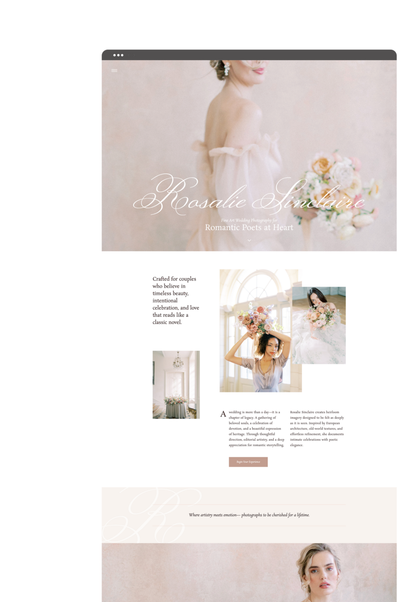 Easy-to-customize Showit website templates for photographers and creatives, designed to showcase your work and convert visitors into clients.