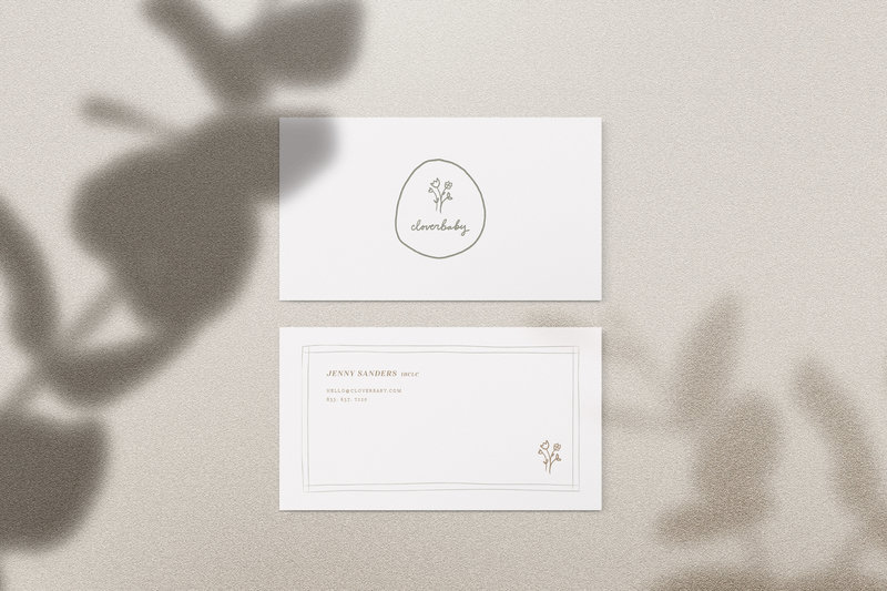 Clover baby business cards