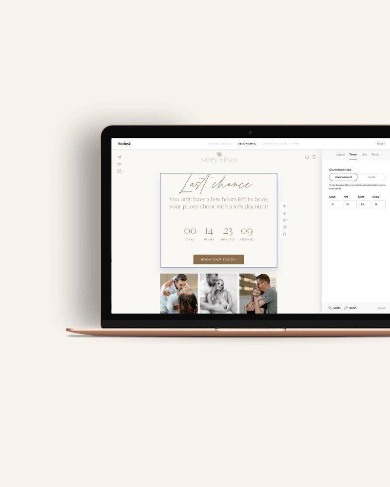 Neutral Flodesk templates for photographers Ivory Vines 8