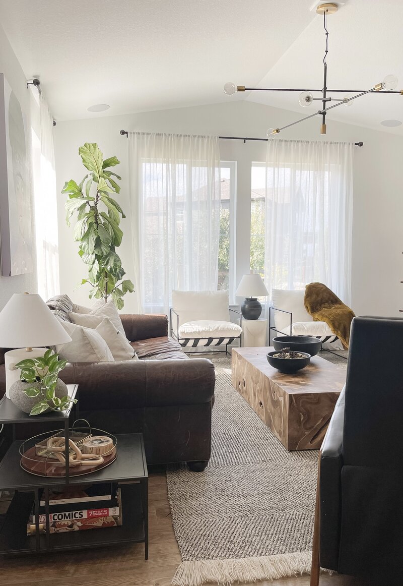 Boho Living Room / Colorado Interior Designer /Teak and Amber Interiors