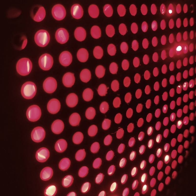Band of continuous red lights