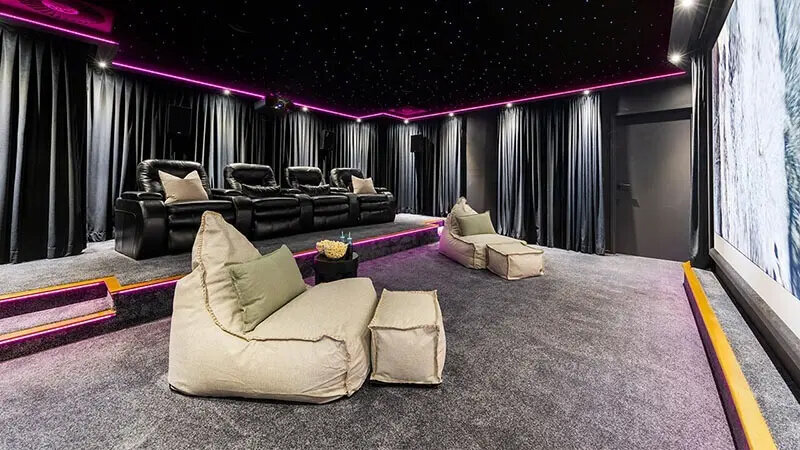 Eumundi RSL theatre star ceiling projector Krix lighting TV audio Visual