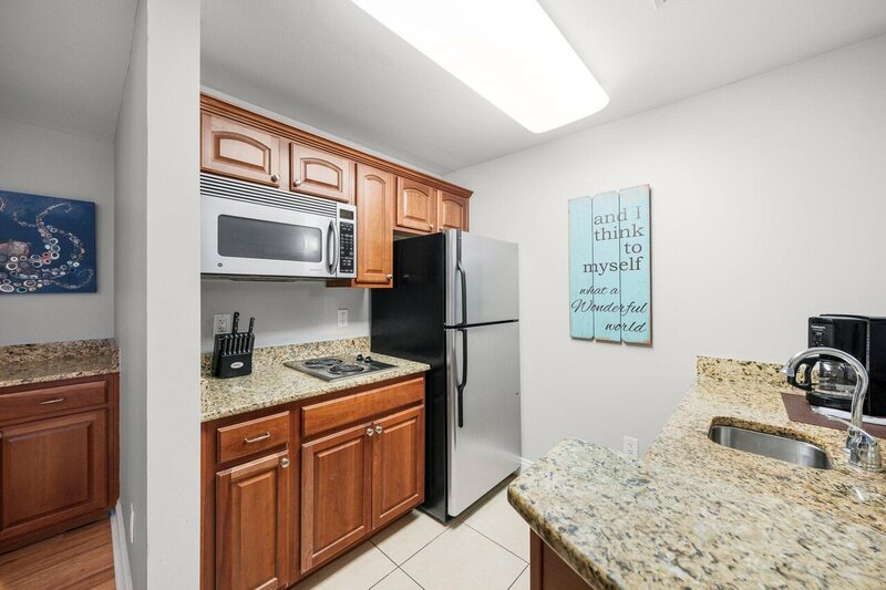 kitchen with stainless steel refrigerator