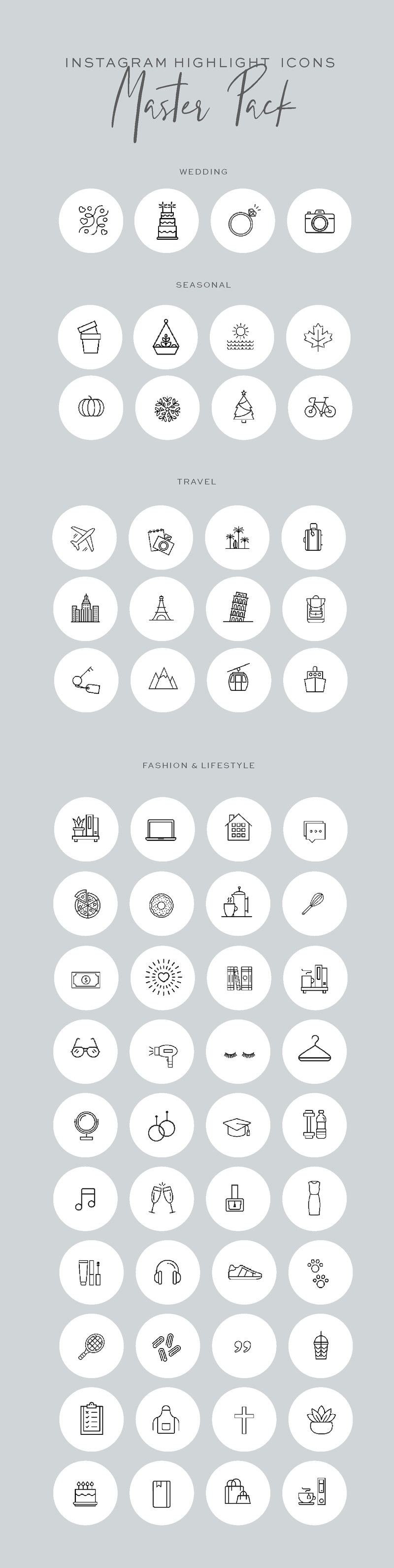 Instagram Highlight Cover Icons Master Pack