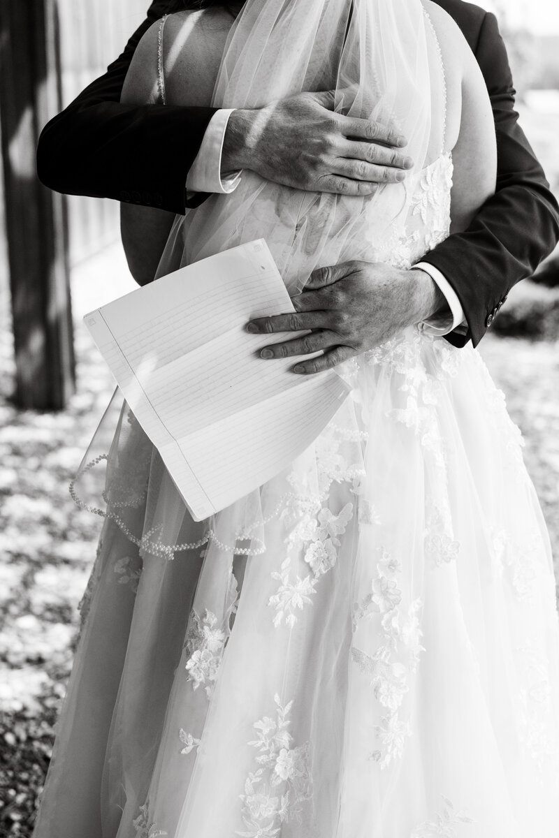 photo of couple hugging at their elopement
