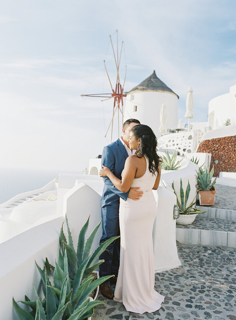 Vicki Grafton Photography Santorini Greece Pre Wedding Session Engagement Elopement Photos Fine Art Film 1