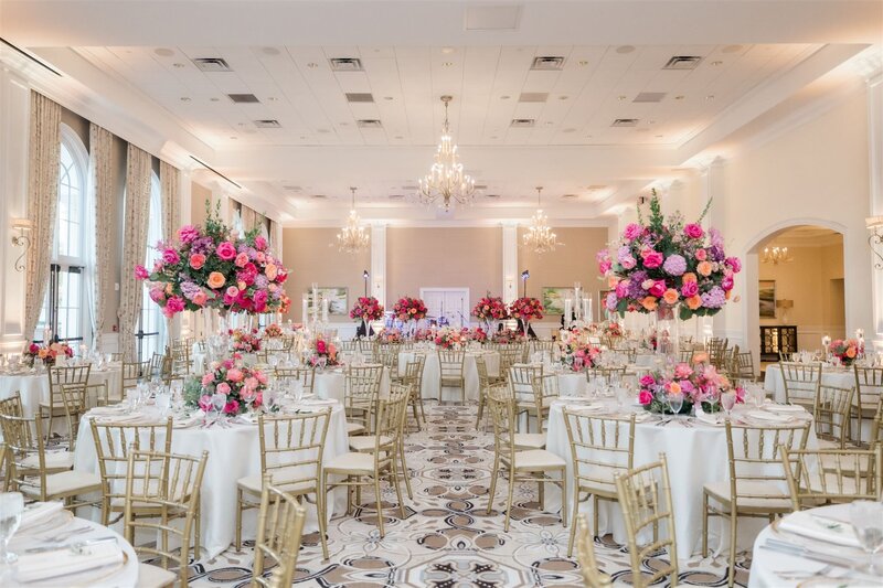 Wedding reception details at the country club of Orlando by orlando wedding photographer 