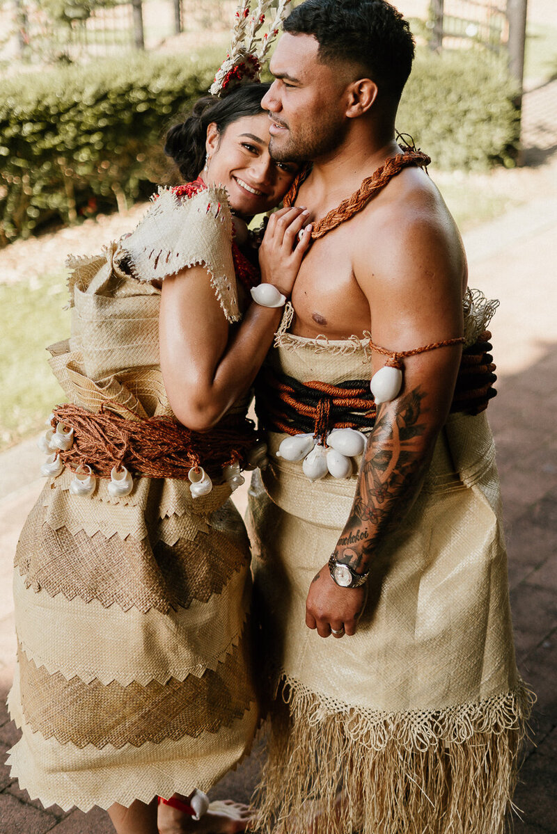 Wedding photography of a tongan couple who married in Auckland