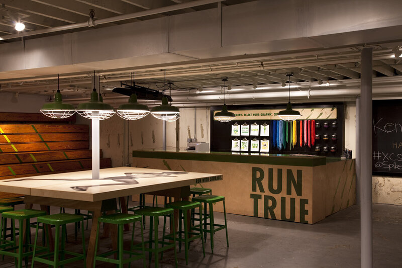 commercial design portfolio nike chicago spikeshed team room