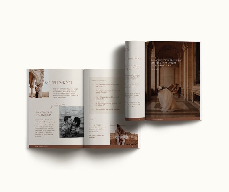 Canva brochure template voor interieurontwerpers