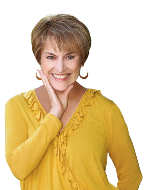 Author Beth Harkins in a yellow shirt