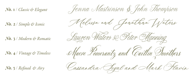foil and ink selection for wedding stationery