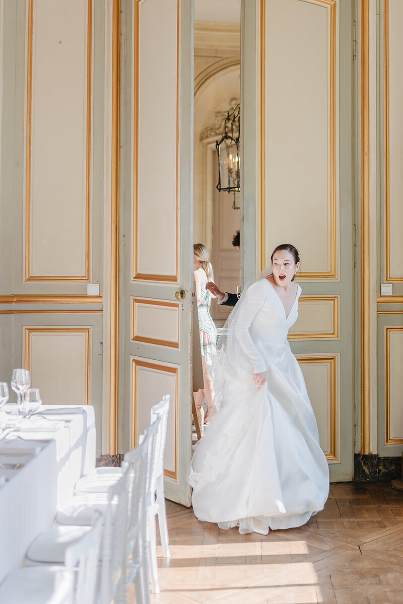 Morgane Ball photographer Wedding Chateau de Champlatreux Paris France  reception grand chemin traiteur