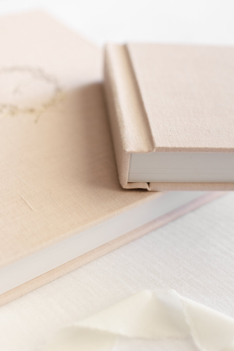 A closeup of the thick heirloom album pages for your Nova Studio Photography images to be stored in