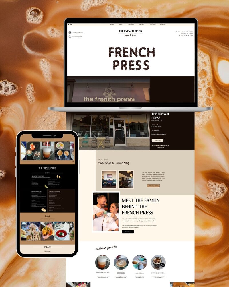 the french press regina mockup
