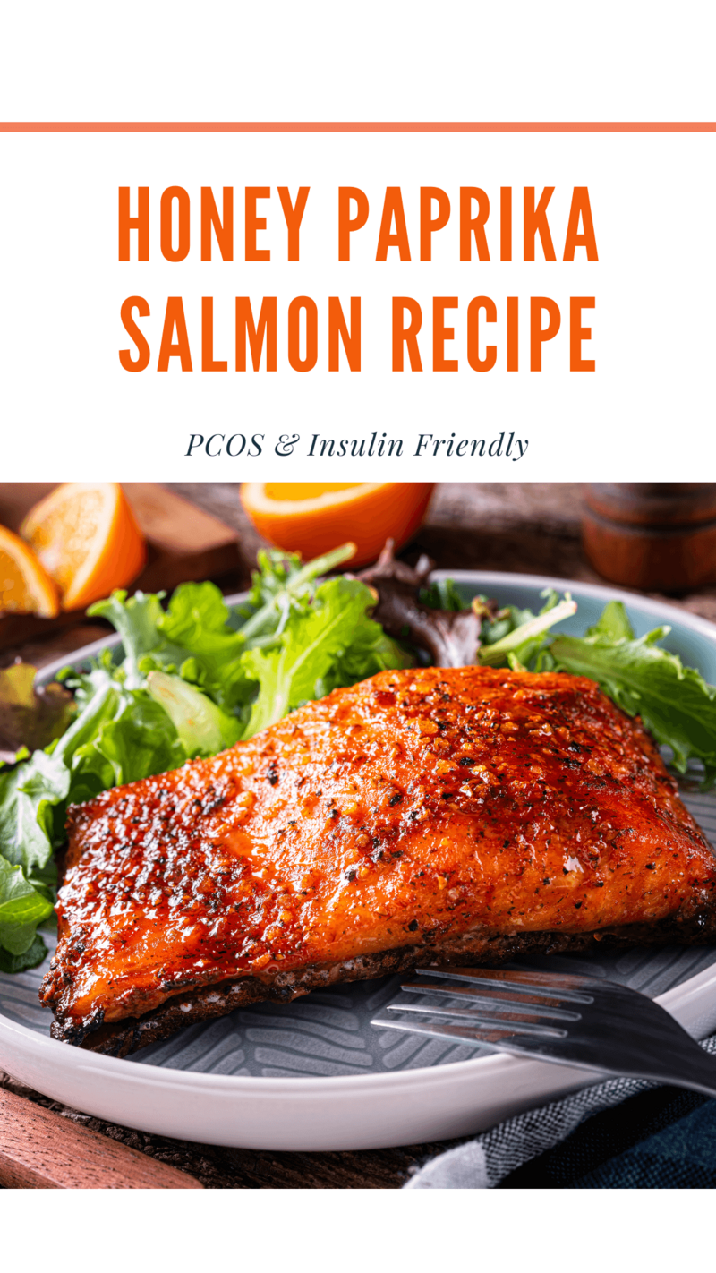 Honey paprika salmon recipe graphic