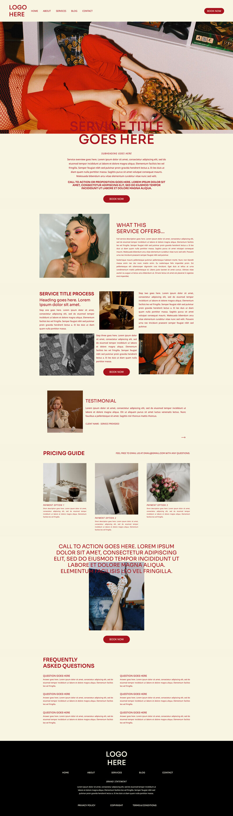 The Periwinkle Showit Template Services Page