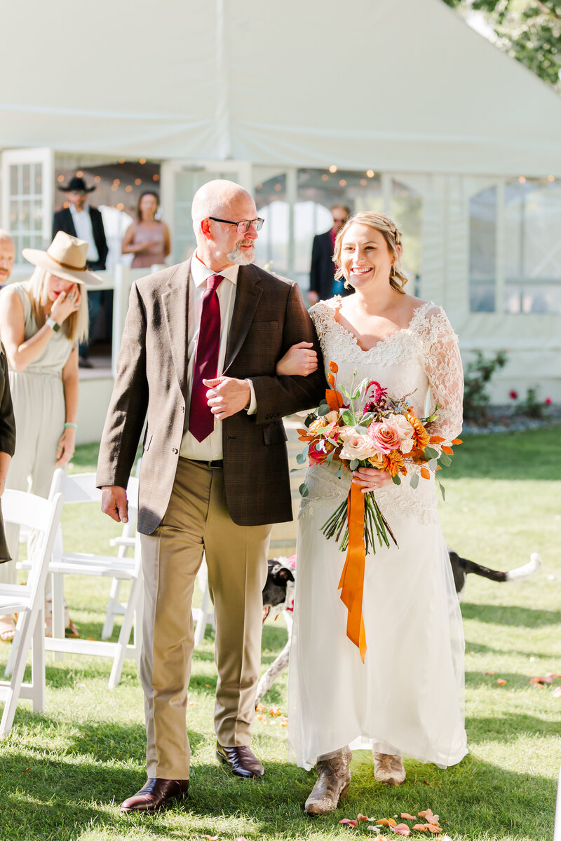 Casey + Brielle backyard wedding Missoula, MT