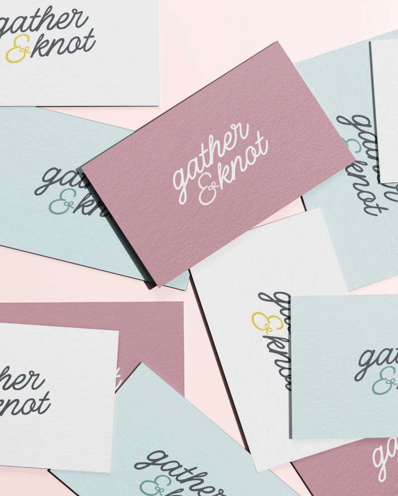colorful and pastel stationery design for  small business