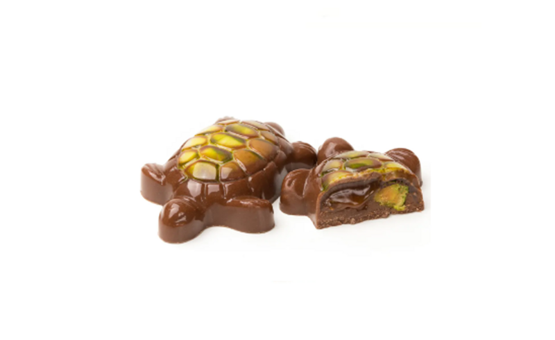 toasted pistachio and caramel chocolate