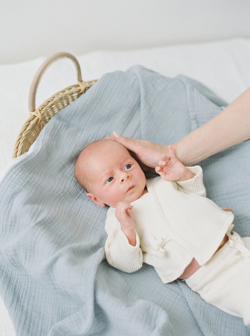 Seattle Newborn Photos captured on film for this sweet baby boy at my natural light studio. 