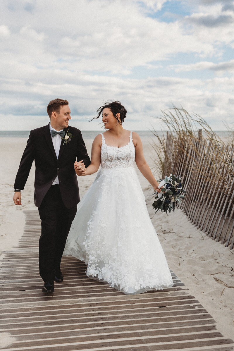 Bride and groom portrait during their elegant Philadelphia wedding