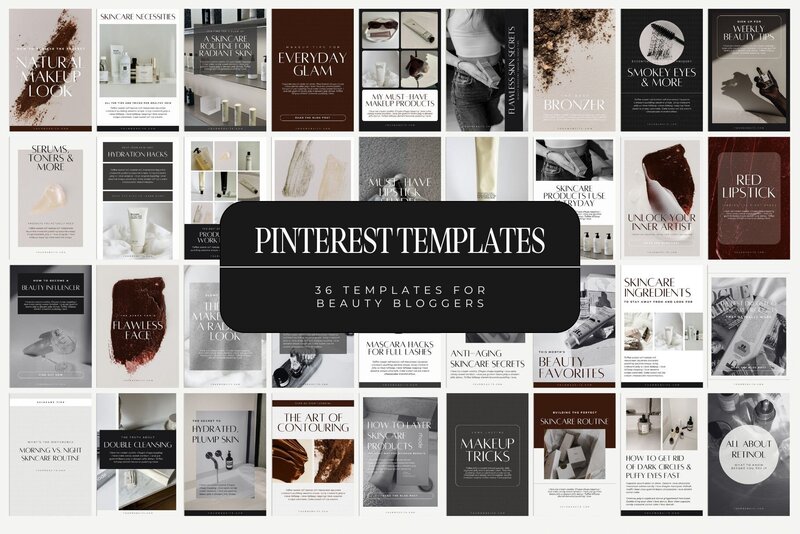 Pinterest templates designed for business coaches, edit in Canva